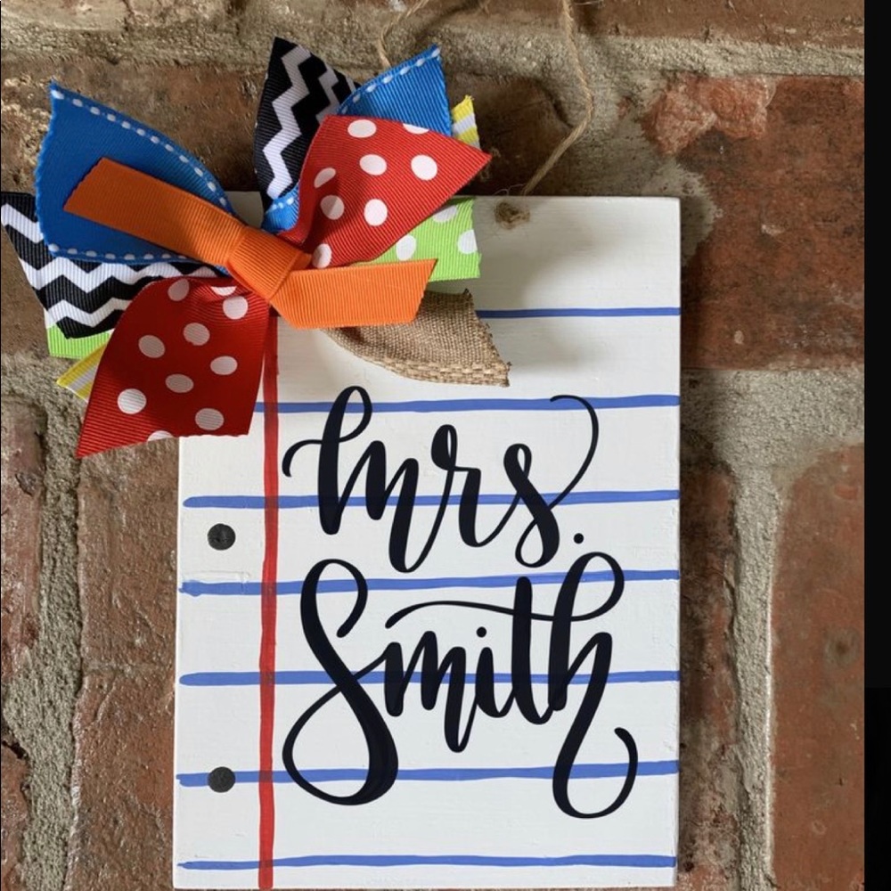 teacher door hanger